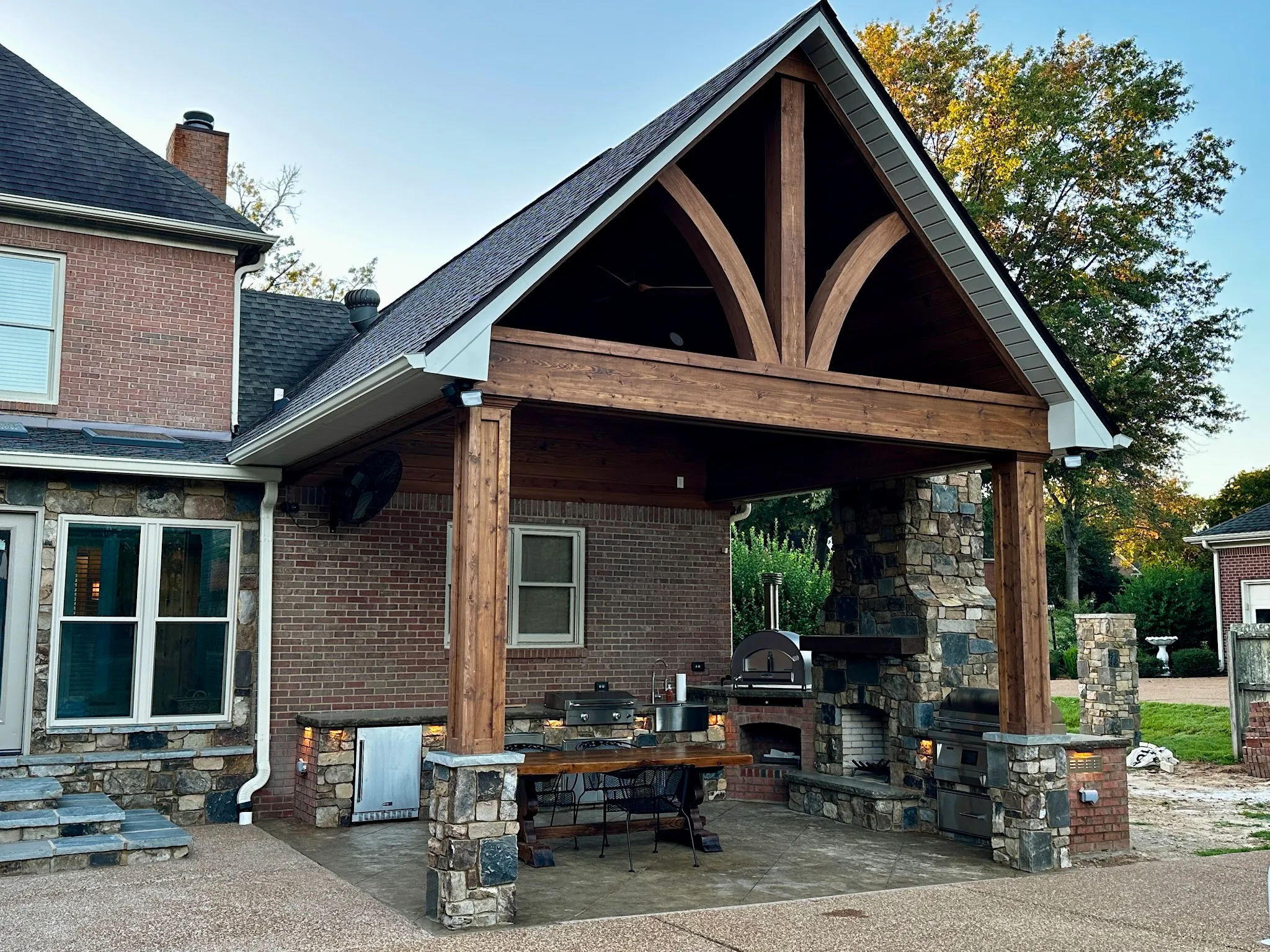 Timber-Gable Outdoor Kitchen